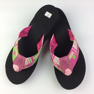 Candi Belts “Watermelon” interwoven ribbon sandals